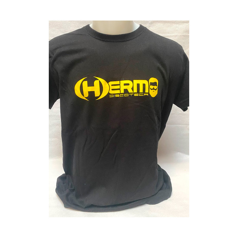 Camiseta adulto Hermo negra/amarilla