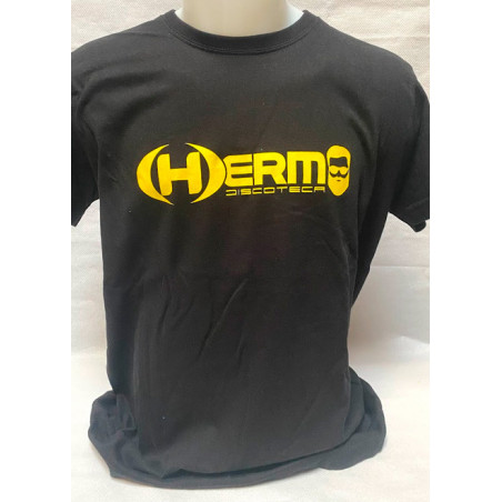 Camiseta adulto Hermo negra/amarilla